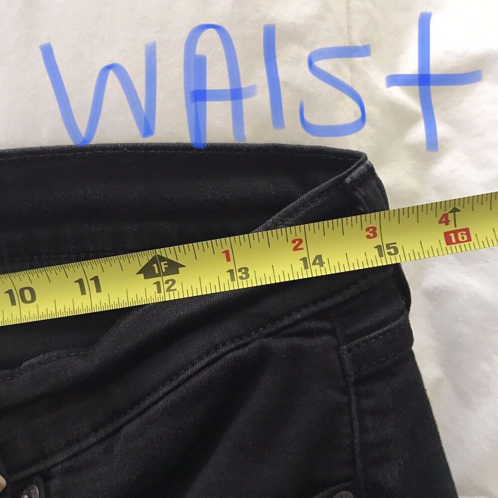 Levis Black Classic Bootcut Western Cowgirl Mid Rise Denim Jeans - 10 - Picture 6 of 9